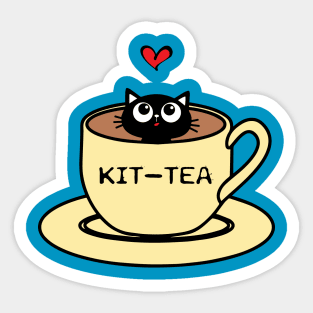 Kit-tea - for cat lovers Sticker